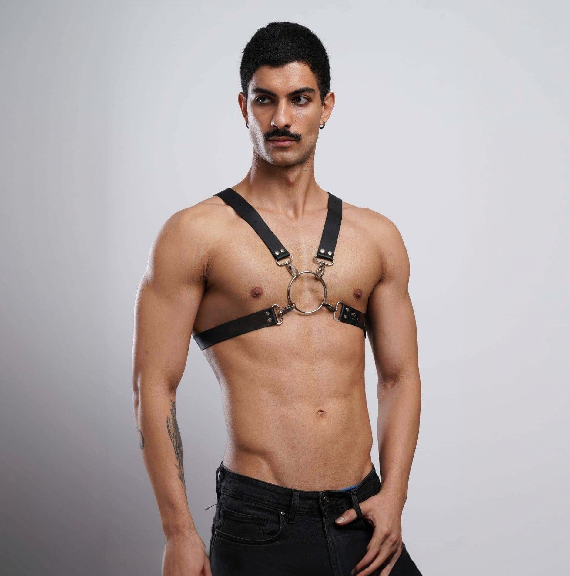 Leather Men’s Chest Harness, Performance & Clubwear Harness
