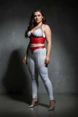 Chain Fringe Hip Belt & Underbust Chest Harness, Faux Leather Tassel Skirt, Festival Rave Wear