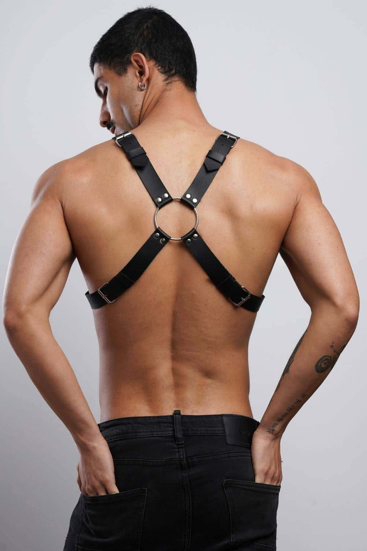 Leather Men’s Chest Harness, Performance & Clubwear Harness