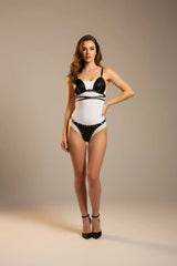 Handmade Vegan Leather Bustier and Panties, Plus Size Adjustable Leather Lingerie, Black-Red-Green-Brown Colors