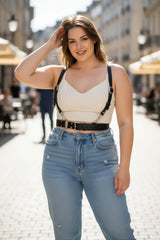 Adjustable Shoulder Strap Harness Belt: Faux Leather, Multiple Colors and Sizes