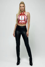 Adjustable Lace-Up Corset Harness: Plus Size and Color Options