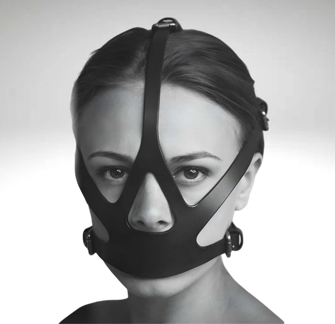 Leather Mouth Mask, Adjustable BDSM & Fetish Gear for Cosplay and Performance