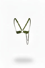 Chain-Detail Waist & Shoulder Harness: Faux Leather, Multi Sizes