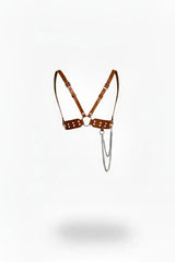 Chain-Detail Waist & Shoulder Harness: Faux Leather, Multi Sizes