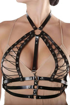 Adjustable Lace-Up Corset Harness: Plus Size and Color Options
