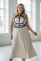 Adjustable Lace-Up Corset Harness: Plus Size and Color Options