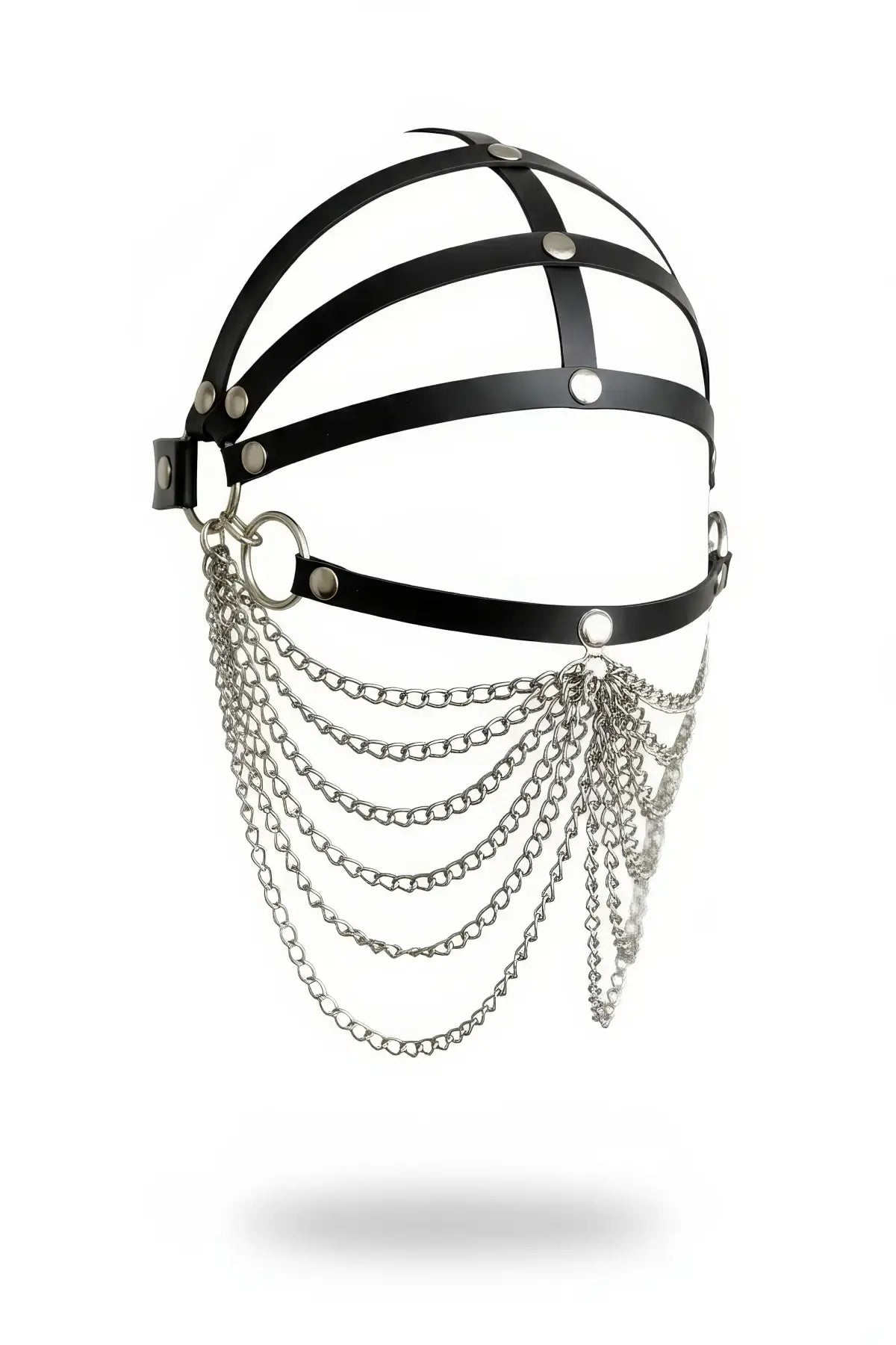 Lattice Chain Facepiece, Noir Chain Visage