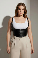 Shoulder-Suspended Underbust Corset Belt: Faux Leather, Plus Sizes