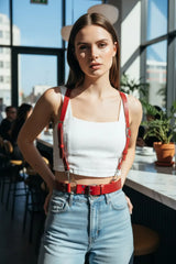 Adjustable Shoulder Strap Harness Belt: Faux Leather, Multiple Colors and Sizes