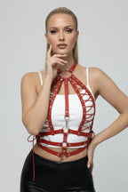 Adjustable Lace-Up Corset Harness: Plus Size and Color Options